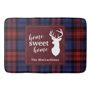 Tapis De Bain Tartan Christmas MacLachlan Personnalisé Plaid