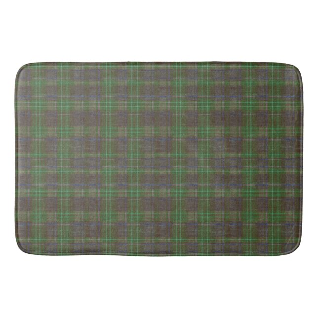 Tapis De Bain Tartan Vert Forêt Cabine (Devant)