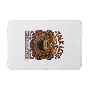 Tapis De Bain Tasse Café Halloween Citrouilles Parle Moins Boit 
