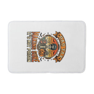Tapis De Bain Taxe Papa Drôle Halloween Squelette Bonbons_1
