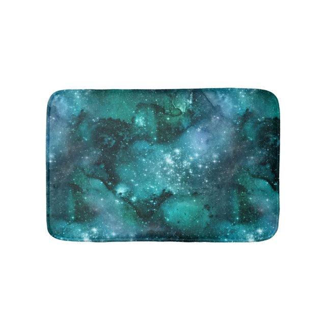 Tapis De Bain Teal Galaxy Series Design 6  (Devant)