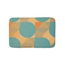 Teal, Tan et Orange dans un motif de style rétro