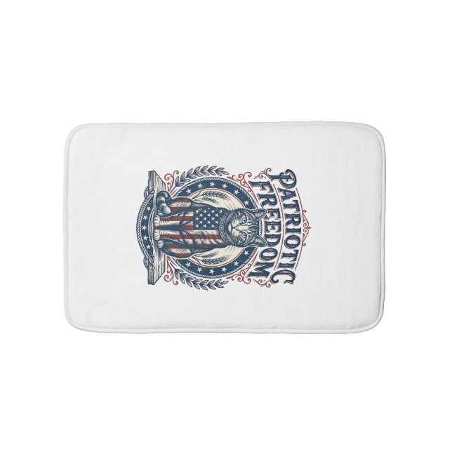 Tapis De Bain Tee-shirt graphique vectoriel de chat de grange pa (Devant)