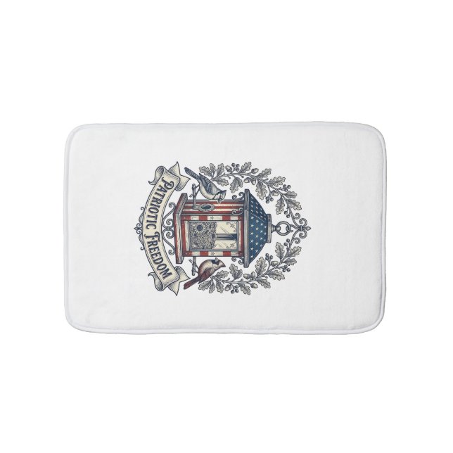 Tapis De Bain Tee-shirt graphique vectoriel de mangeoire à oisea (Devant)