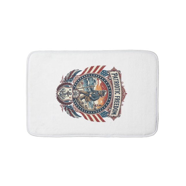 Tapis De Bain Tee-shirt graphique vectoriel Patriotic Beachcombe (Devant)