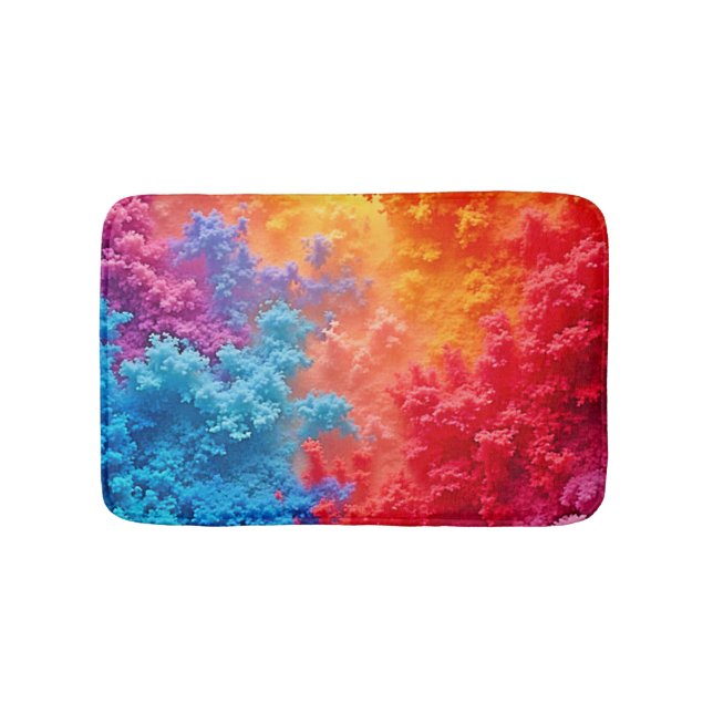 Tapis De Bain Teintes de Nuages Abstraits Vibrants (Devant)
