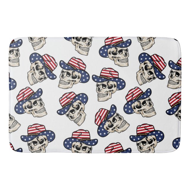 Tapis De Bain Téméraire crâne américain (Devant)