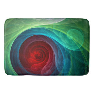 Tapis De Bain Tempête rouge Floral Art moderne Abstrait Motif co