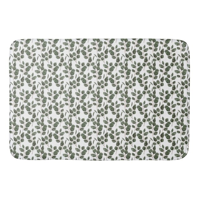 Tapis De Bain Tendance de verdure de eucalyptus botanique vert b (Devant)