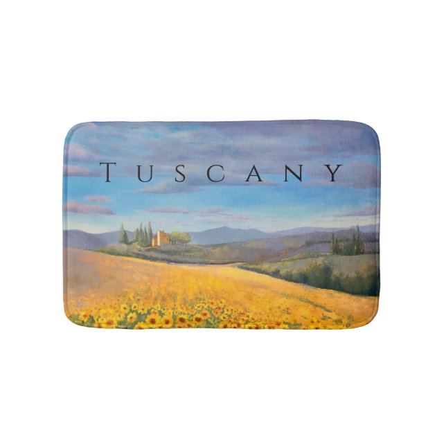 Tapis De Bain Terrain de tournesol en Toscane (Devant)