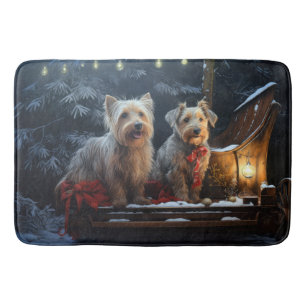 Tapis De Bain Terrier Australien Traîneau enneigé Décoration de 