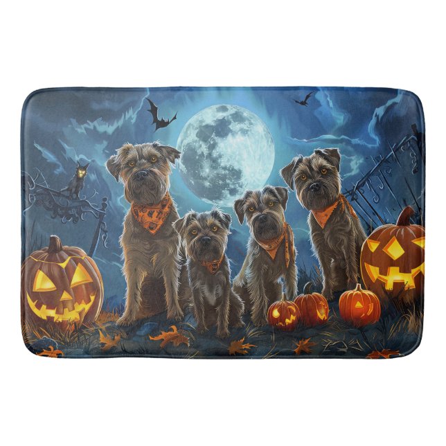 Tapis De Bain Terrorisant Halloween Terrier de la baie de Chesap (Devant)