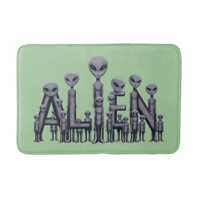 Tapis De Bain Texte Alien (Devant)