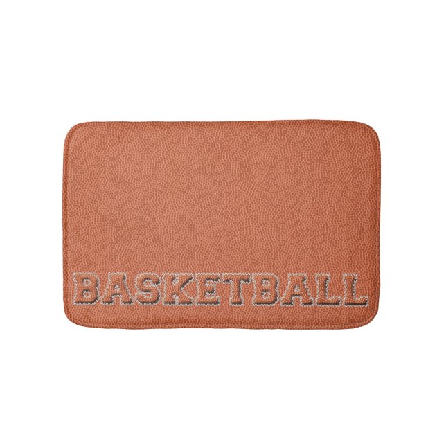 Tapis De Bain Texte et texture du basket-ball (Devant)