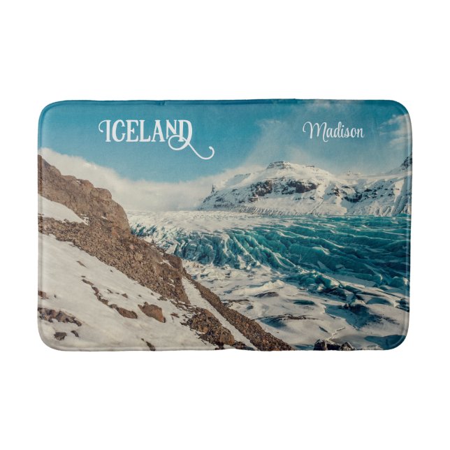 Tapis De Bain Texte personnalisé Solheimajokull, Islande (Devant)
