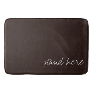 Tapis De Bain Texte personnalisé sur le chocolat noir