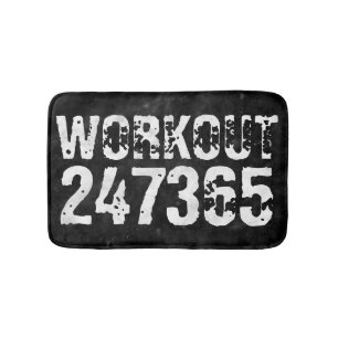 Tapis De Bain Texte usé et rayé Workout 247365 vintage