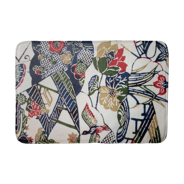 Tapis De Bain Textile japonais Kimono vintage (Bingata) (Devant)