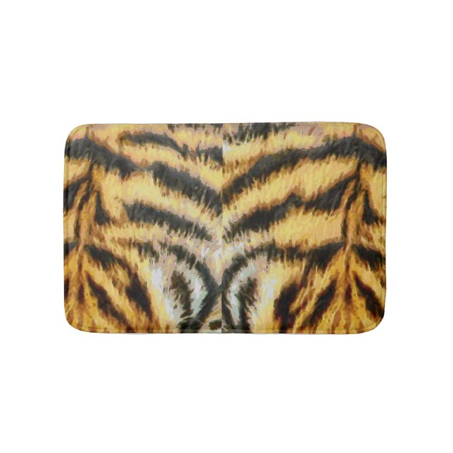 Tapis De Bain Texture de fourrure d'animal Impression de tigre T (Devant)