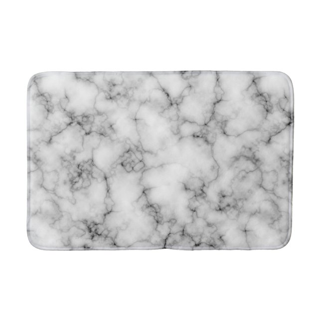 Tapis De Bain Texture de marbre blanc moderne cool (Devant)