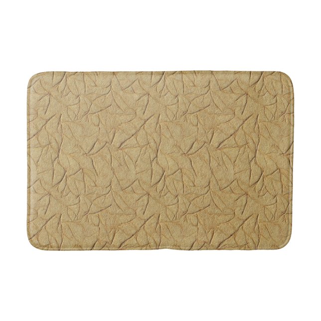 Tapis De Bain Texture de papier fait main naturel en beige chaud (Devant)