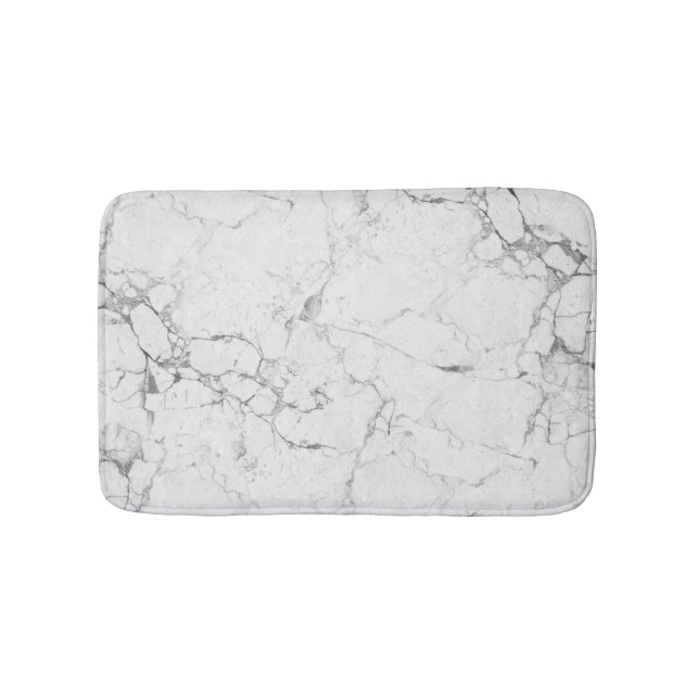 Tapis De Bain Texture de pierre blanche  (Devant)