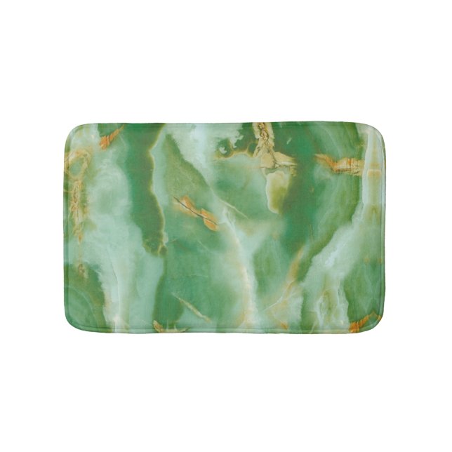 Tapis De Bain Texture de pierre blanche et verte (Devant)