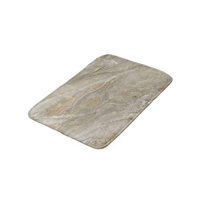 Tapis De Bain Texture de pierre marron (Angle)