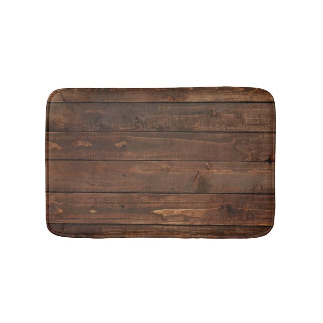 Tapis De Bain Texture en bois Brown patinée de mur (Devant)