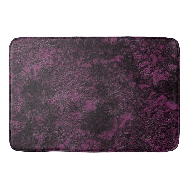 Tapis De Bain Texture en cuir bordeaux (Devant)