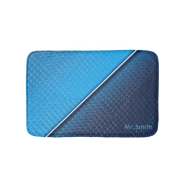Tapis De Bain Texture extérieure balayée métallique abstraite (Devant)