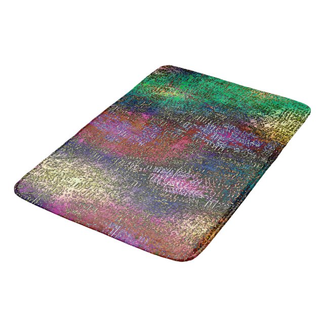Tapis De Bain Texture graineuse foncée dans la peinture à l'encr (Angle)
