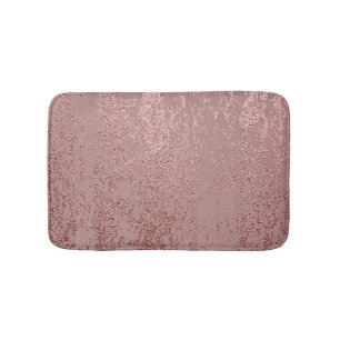 Tapis De Bain Texture or métallique, quartz rose.
