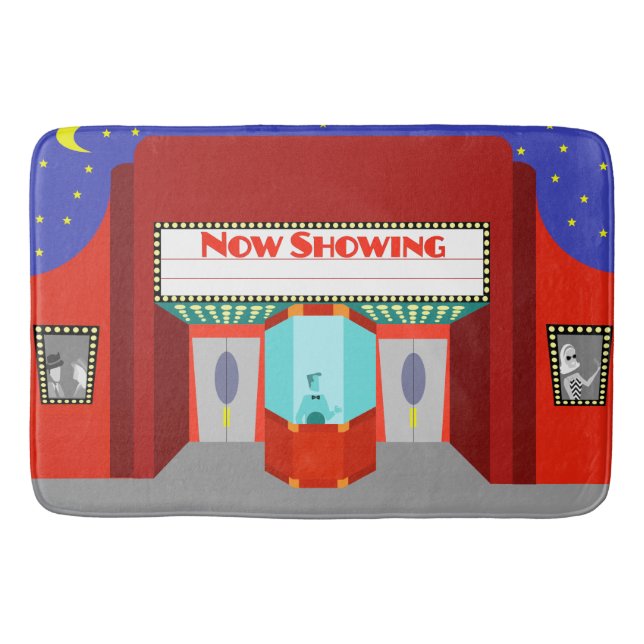 Tapis De Bain Théâtre de cinéma rétro Mat de bain (Devant)