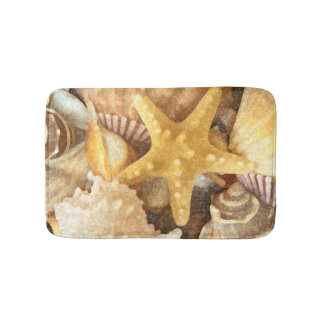 Tapis De Bain Thème Coquillages de Plage