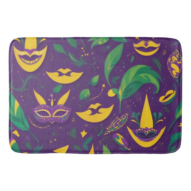 Tapis De Bain Thème Mardi Gras Mascarade (Devant)