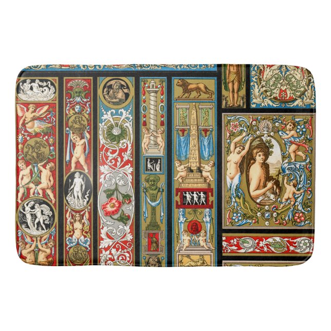 Tapis De Bain Thèmes de la Renaissance Textiles et tissus (Devant)
