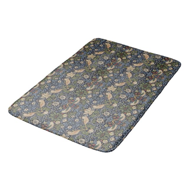 Tapis De Bain Thief fraise par William Morris Indigo Mineral (Angle)