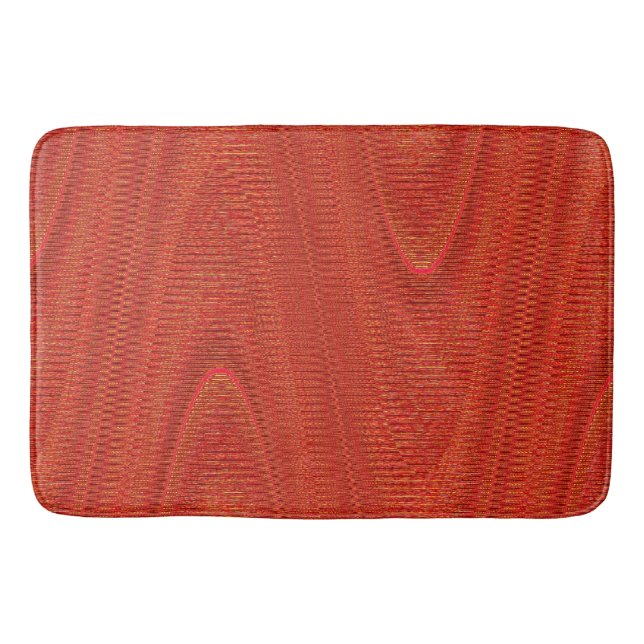 Tapis De Bain Threads tissés, Tangerine Orange-Grand Mat (Devant)