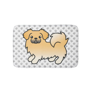 Tapis De Bain Tibétain Spaniel Faon Chien de Dessin Animé Mignon