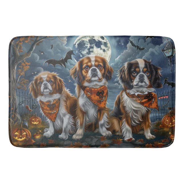 Tapis De Bain Tibetan Spaniel Halloween Épouvantable  (Devant)