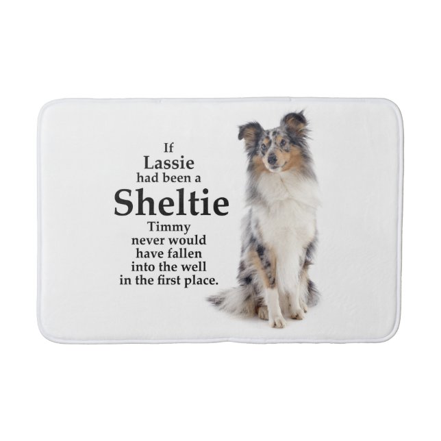 Tapis De Bain Timmy's Blue Merle Sheltie Bath Mat (Devant)