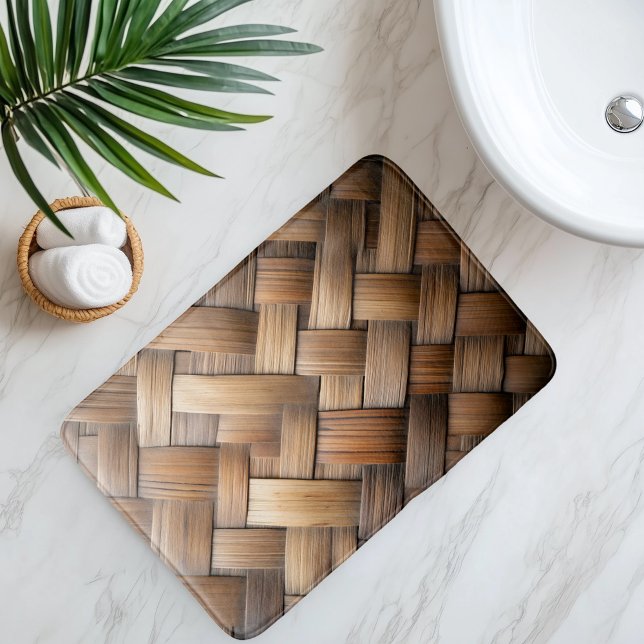 Tapis De Bain Tissage de bambou imitation (Créateur téléchargé)