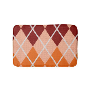Tapis De Bain Tissu à motifs de losanges réaliste