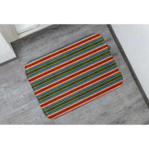 Tapis De Bain Tissu psychédélique motif mexicain