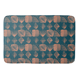 Tapis De Bain Tissu Tribal Gras des Caraïbes : Turquoise, Jeu de