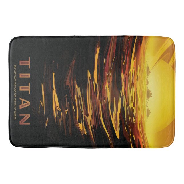 Tapis De Bain Titan la plus grande lune de la planète Saturne (Devant)