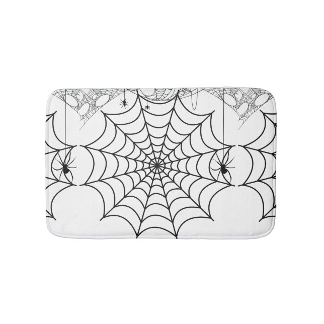 Tapis De Bain Toile d'araignée effrayante Halloween (Devant)