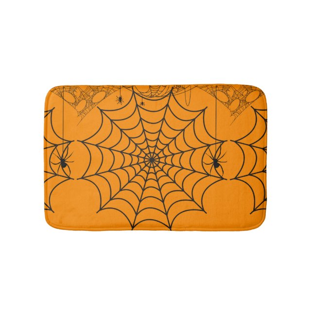 Tapis De Bain Toile d'araignée effrayante Halloween (Devant)