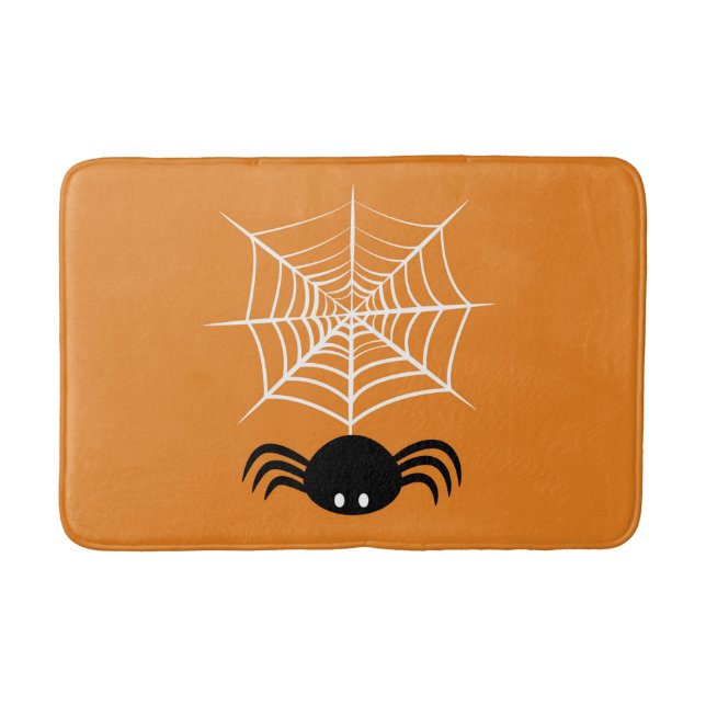 Tapis De Bain Toile d'araignée Halloween  (Devant)